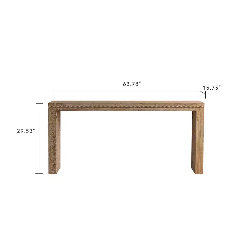 63 Table Console Étroite Rectangulaire en Bois