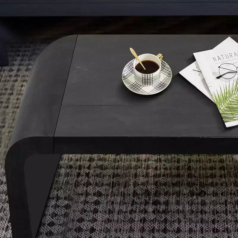 Table Basse Artisanale de Ferme, Design Art Déco Courbé pour Salon/Bureau, Gain de Place, Montage Facile
