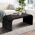 Table Basse Artisanale de Ferme, Design Art Déco Courbé pour Salon/Bureau, Gain de Place, Montage Facile