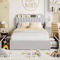 Twin Bed Frame with Storage Headboard, Kids Bed Frame with 2 Drawers, Easy Assembly, No Box Spring Needed