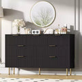 7 Drawers Dresser for Bedroom, Wood Modern Dresser for Closet, with Gold Handle, Bedroom Furniture Storage Organizer, for Living Room, Hallway