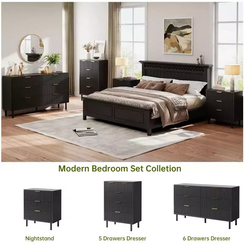 Commode à 3 tiroirs, chiffonnier de 71 cm de large avec dispositif anti-basculement, table de chevet haute en bois avec rangement et pieds en métal