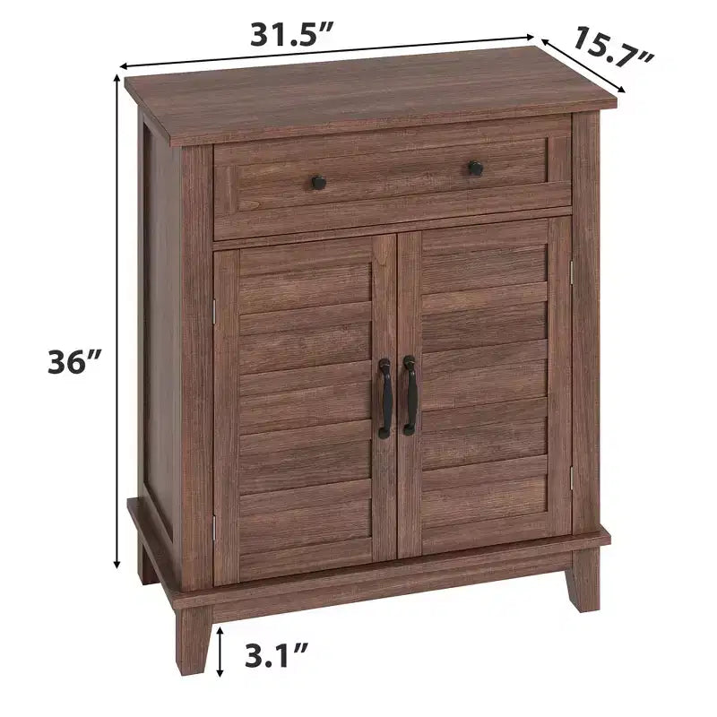 Meuble de rangement de style campagnard avec 3 étagères réglables (7 hauteurs), organisateur rustique pour cuisine et salle à manger, meuble d'entrée multifonctionnel