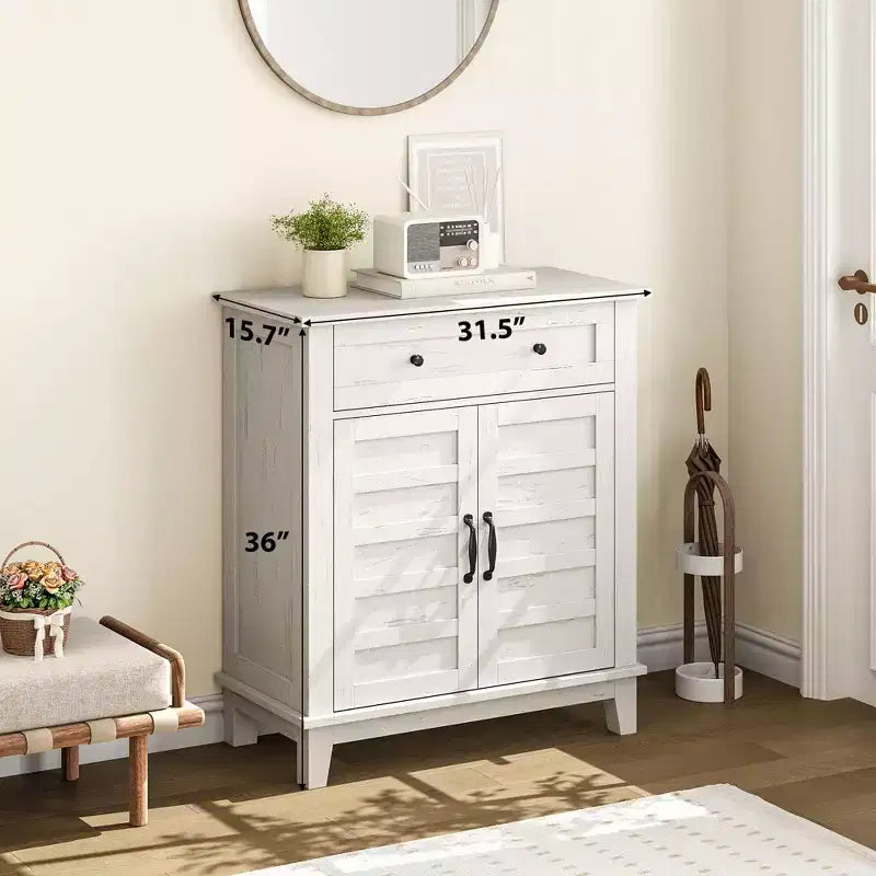 Meuble de rangement de style campagnard avec 3 étagères réglables (7 hauteurs), organisateur rustique pour cuisine et salle à manger, meuble d'entrée multifonctionnel
