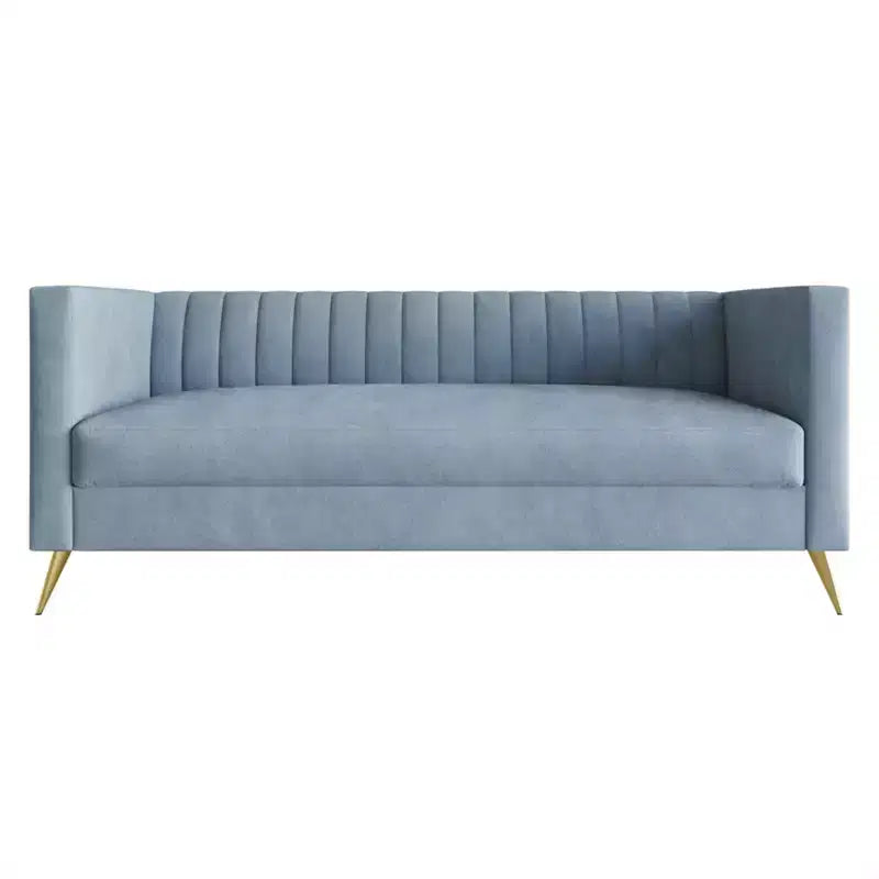 Canapé en velours avec accoudoirs carrés Home Design