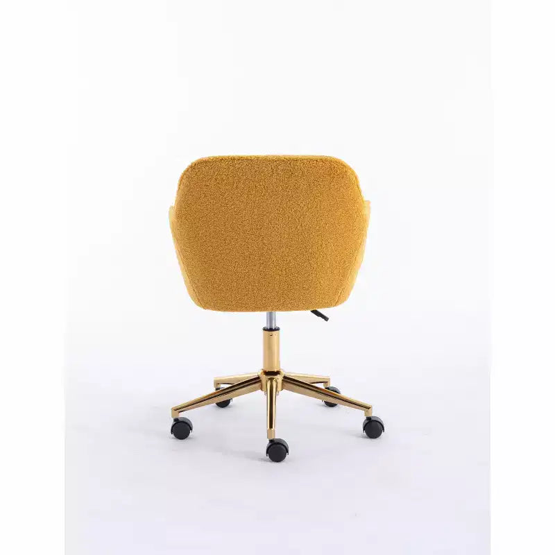 Fauteuil de bureau pivotant en tissu Teddy chic avec roulettes, chaise réglable en hauteur, chaise d'ordinateur chic pour bureau à domicile, mobilier de maison et de bureau