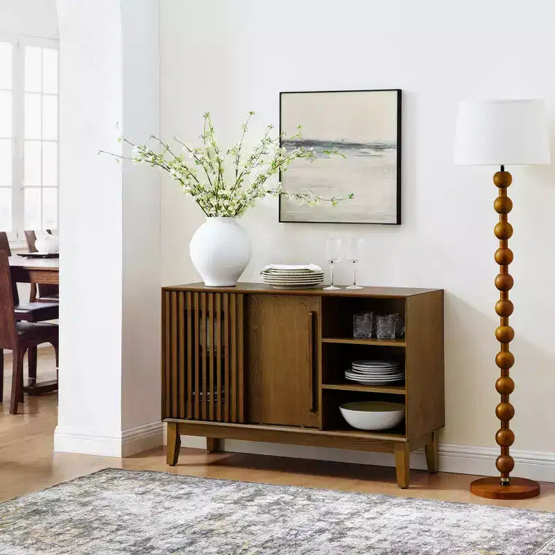Buffet bahut moderne du milieu du siècle, meuble de rangement console de 120 cm, meuble TV avec tiroirs pour salon, cuisine, salle à manger