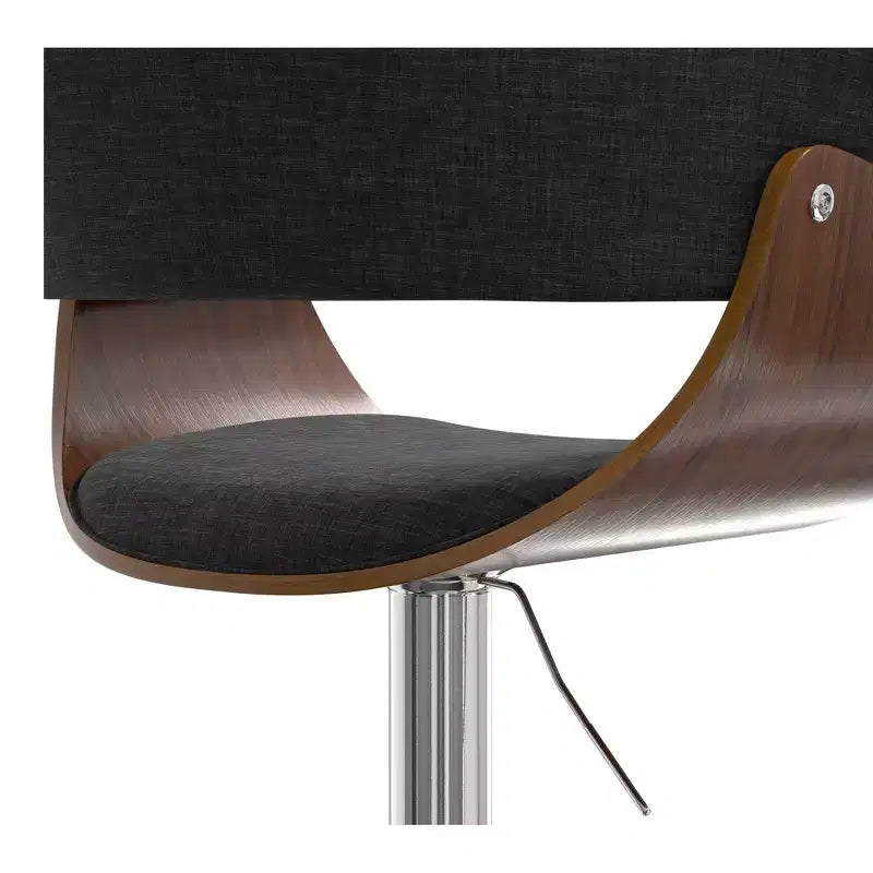 Tabouret de bar pivotant réglable de 34 pouces, style Mid-Century Modern