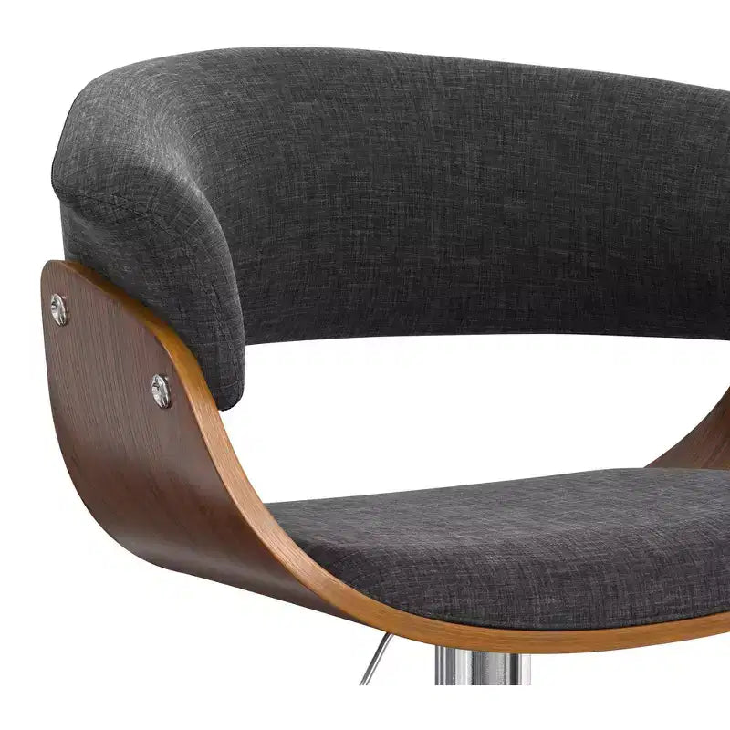 Tabouret de bar pivotant réglable de 34 pouces, style Mid-Century Modern