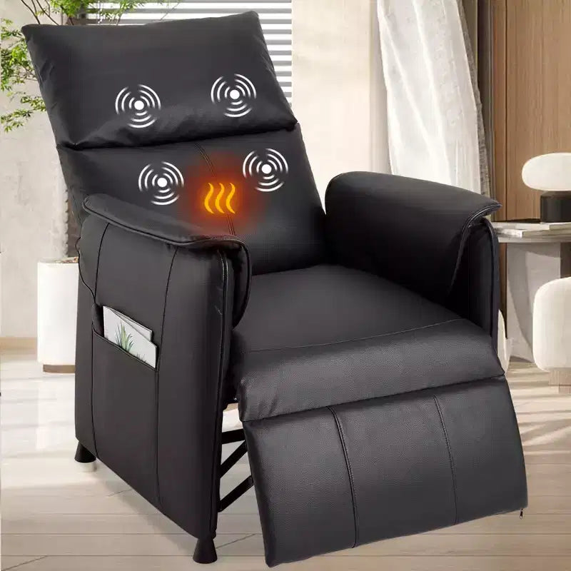 Fauteuil inclinable électrique avec fonction chauffante et massante, canapé inclinable individuel réglable en cuir PU, siège de théâtre et fauteuil pour salon/bureau