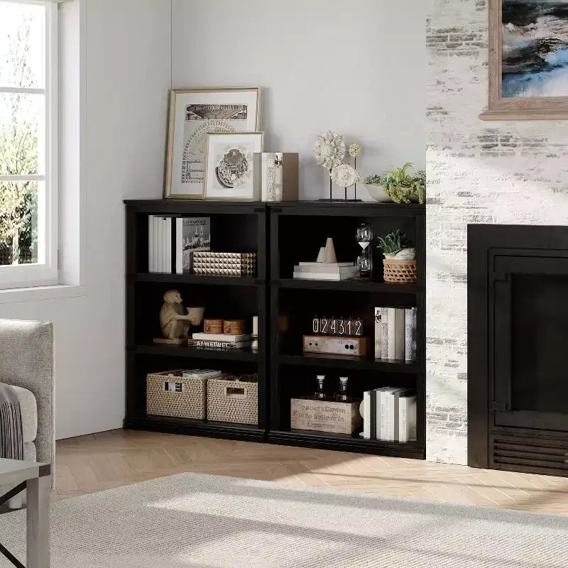 Étagère de ferme à 3/5 niveaux, étagère à livres avec rangement, étagères d'affichage en bois robustes pour bureau à domicile