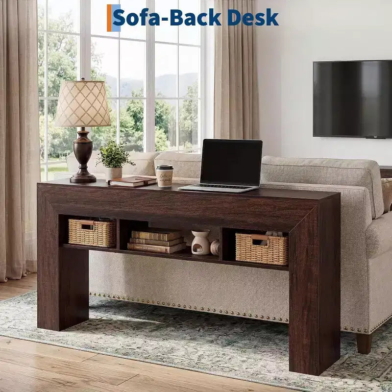 Table d'entrée de ferme 60 avec tiroir, table console en bois avec rangement et tiroirs, pour salon, couloir, foyer
