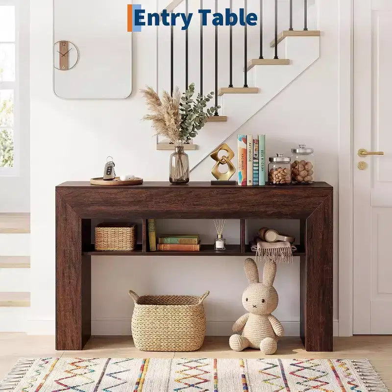 Table d'entrée de ferme 60 avec tiroir, table console en bois avec rangement et tiroirs, pour salon, couloir, foyer